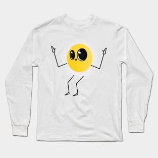 funny happy cute eggs face gif Long Sleeve T-Shirt